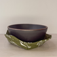 Olive Green bowl cozy with black bowl nestled inside